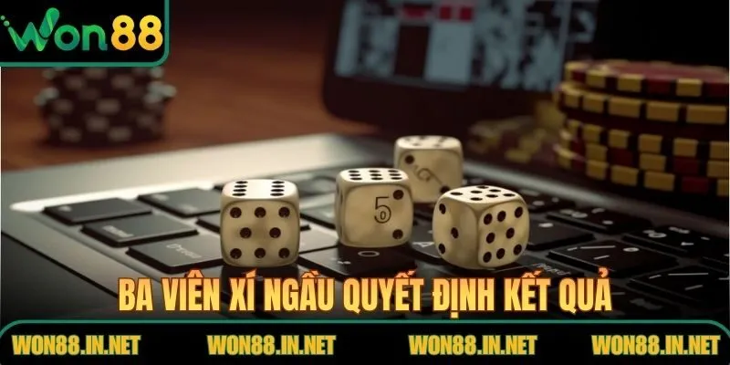 Ba viên xí ngầu quyết định kết quả ván Tài Xỉu Online kịch tính