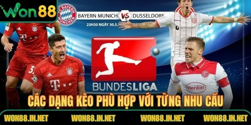 Soi Kèo Bundesliga - WON88 Phân Tích Chuyên Sâu Trận Đấu Các dạng kèo phù hợp với từng nhu cầu người chơi