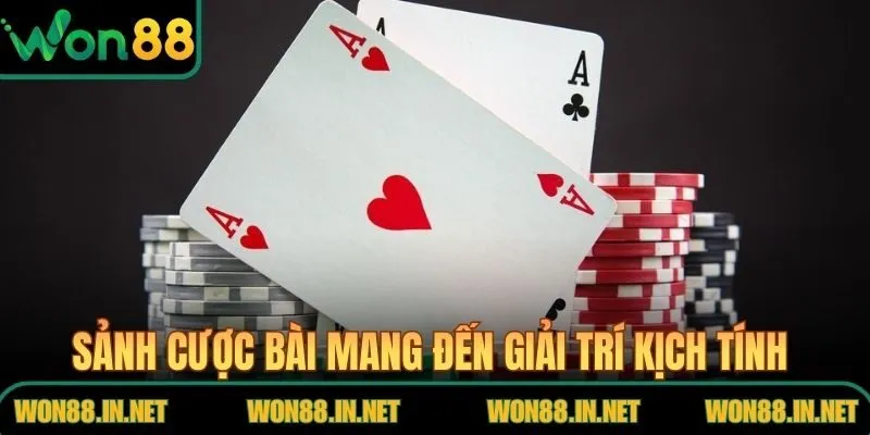 Sảnh cược bài mang đến không gian giải trí kịch tính cho hội viên