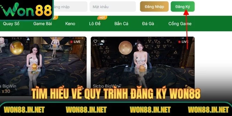 Tìm hiểu về quy trình đăng ký WON88